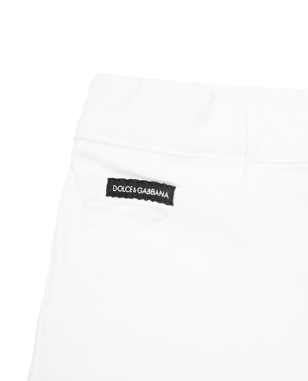 Джинсові шорти Dolce&Gabbana Kids L12Q36-LY044, білий колір • Купити в інтернет-магазині Kameron