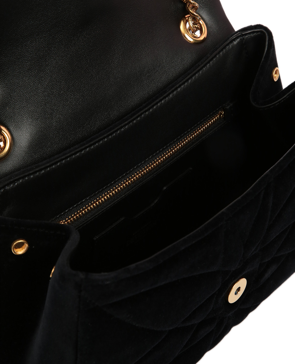 Бархатная сумка Devotion Dolce&Gabbana BB6728-AA090, черный цвет • Купить в интернет-магазине Kameron