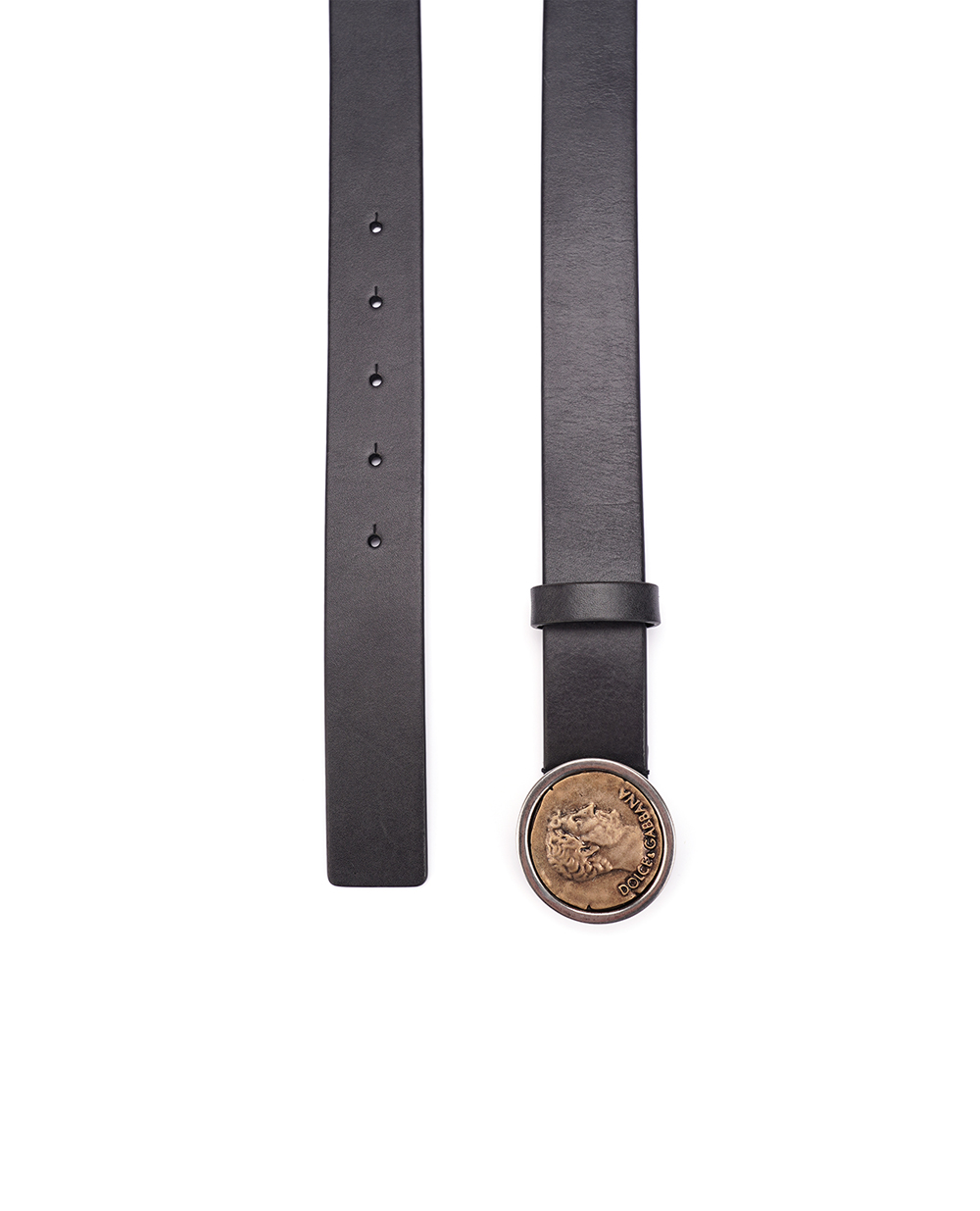 Шкіряний ремінь Dolce&Gabbana BC4807-AO163, чорний колір • Купити в інтернет-магазині Kameron