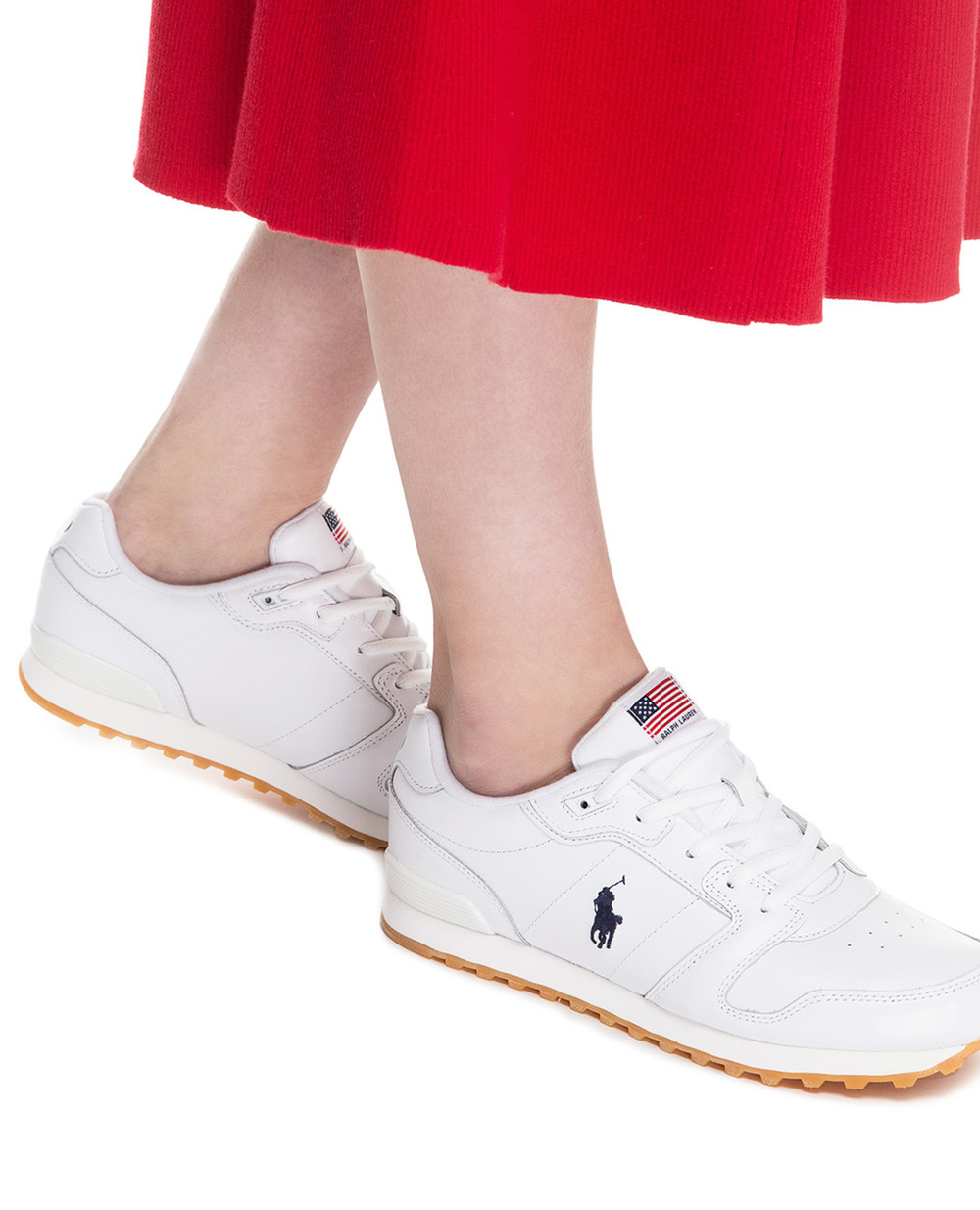 Кожаные кроссовки Polo Ralph Lauren 804752873001, белый цвет • Купить в интернет-магазине Kameron