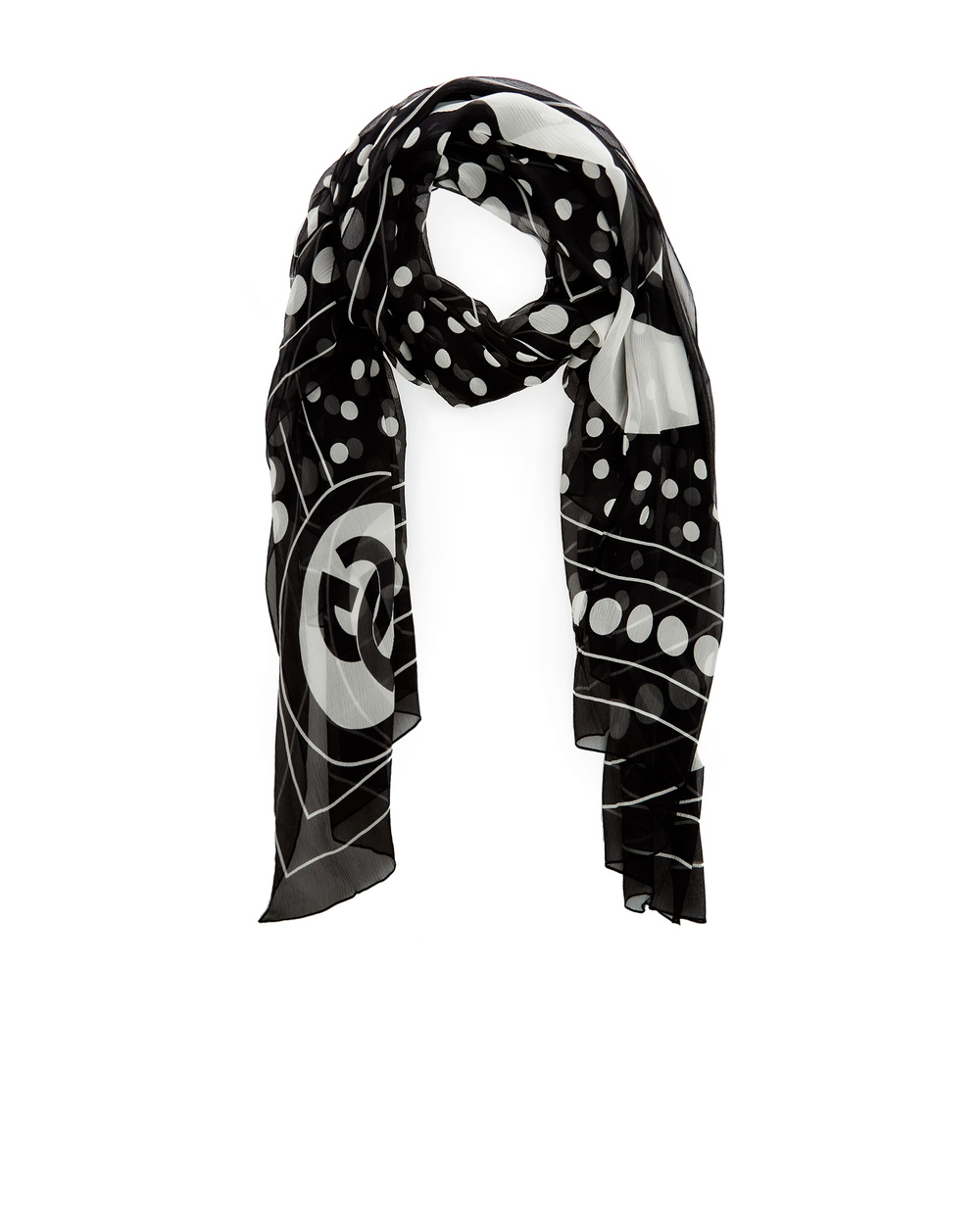 Шелковый шарф Dolce&Gabbana FS182A-G0TC1, черный цвет • Купить в интернет-магазине Kameron