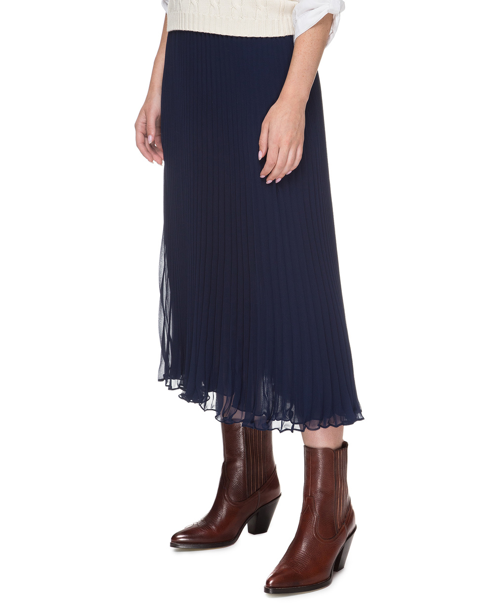 Плиссированная юбка Polo Ralph Lauren 211733741001, синий цвет • Купить в интернет-магазине Kameron