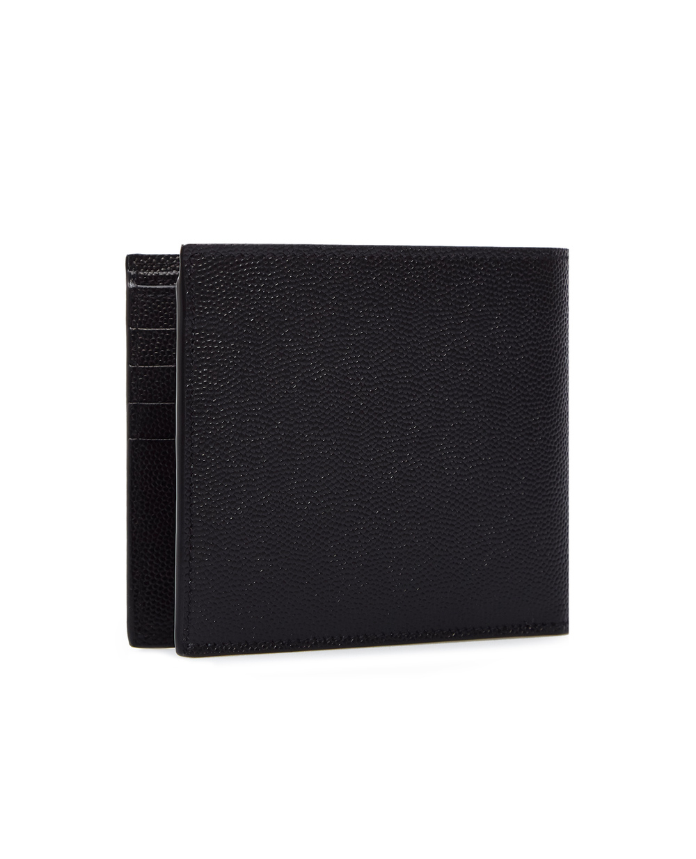 Кожаный кошелек Saint Laurent 396307-BTY0N-, черный цвет • Купить в интернет-магазине Kameron