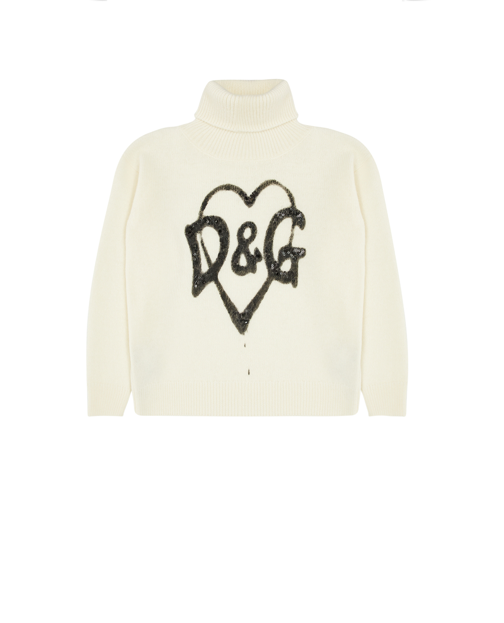 Детский шерстяной свитер Dolce&Gabbana Kids L5KWF6-JBVK4-S, белый цвет • Купить в интернет-магазине Kameron