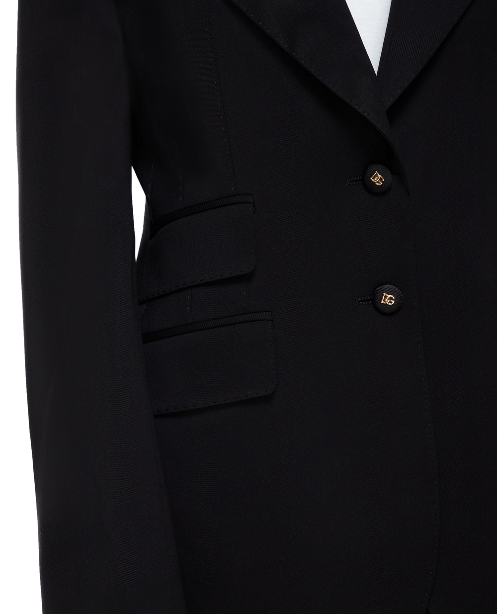 Вовняний жакет Dolce&Gabbana F29Z8T-FUBF0, чорний колір • Купити в інтернет-магазині Kameron