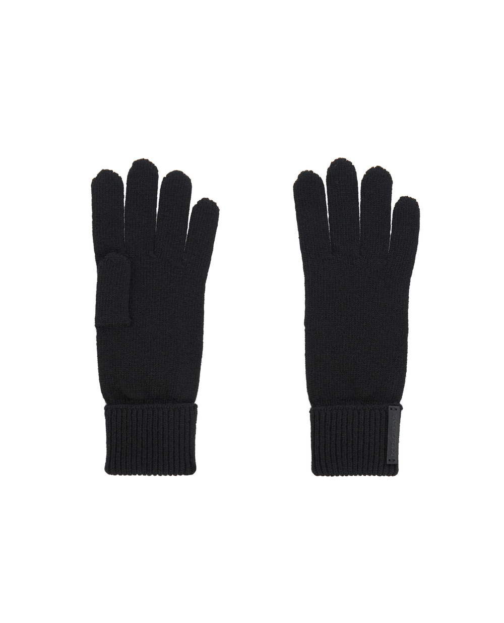 Шерстяные перчатки Dolce&Gabbana GXG60T-JBVC4, черный цвет • Купить в интернет-магазине Kameron