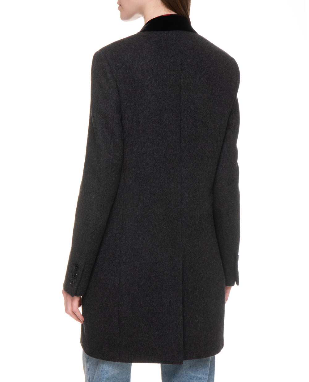 Кашемировое пальто Saint Laurent 483821-Y682B, серый цвет • Купить в интернет-магазине Kameron