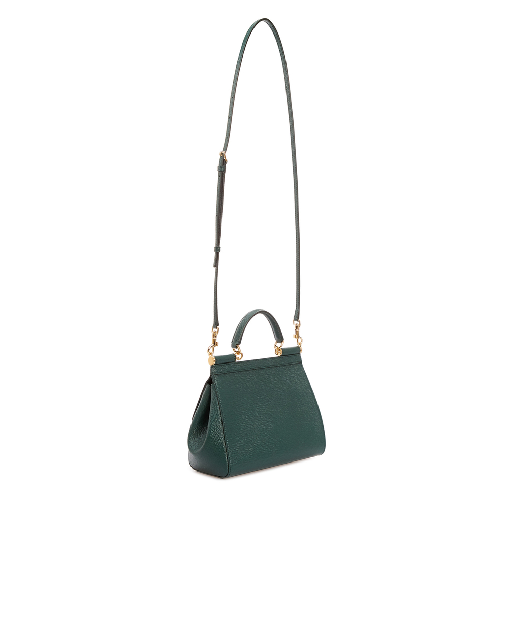Шкіряна сумка Sicily Medium Dolce&Gabbana BB6003-A1001, темно-зелений колір • Купити в інтернет-магазині Kameron