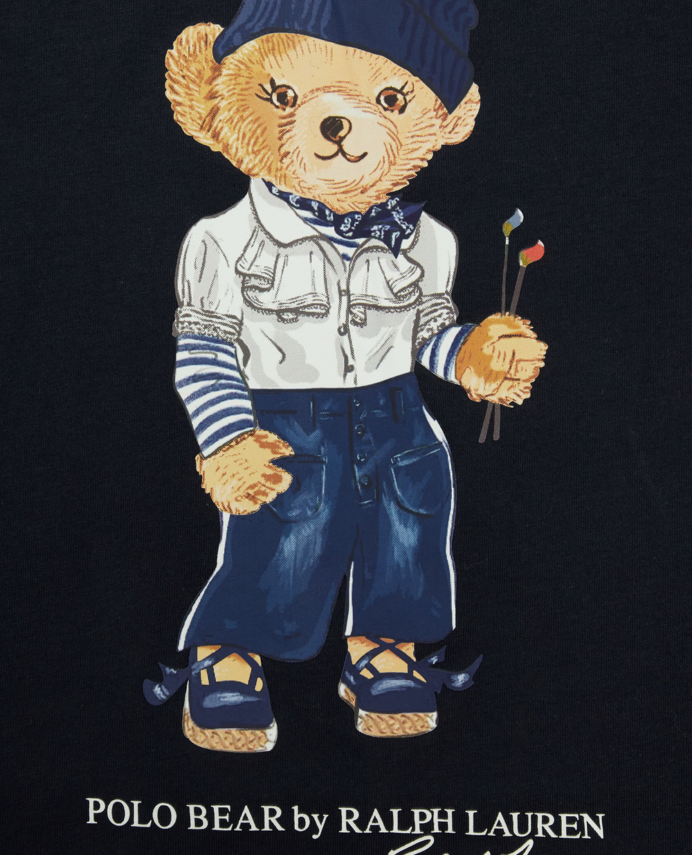 Детская футболка Polo Bear Polo Ralph Lauren Kids 313890235001, темно-синий цвет • Купить в интернет-магазине Kameron