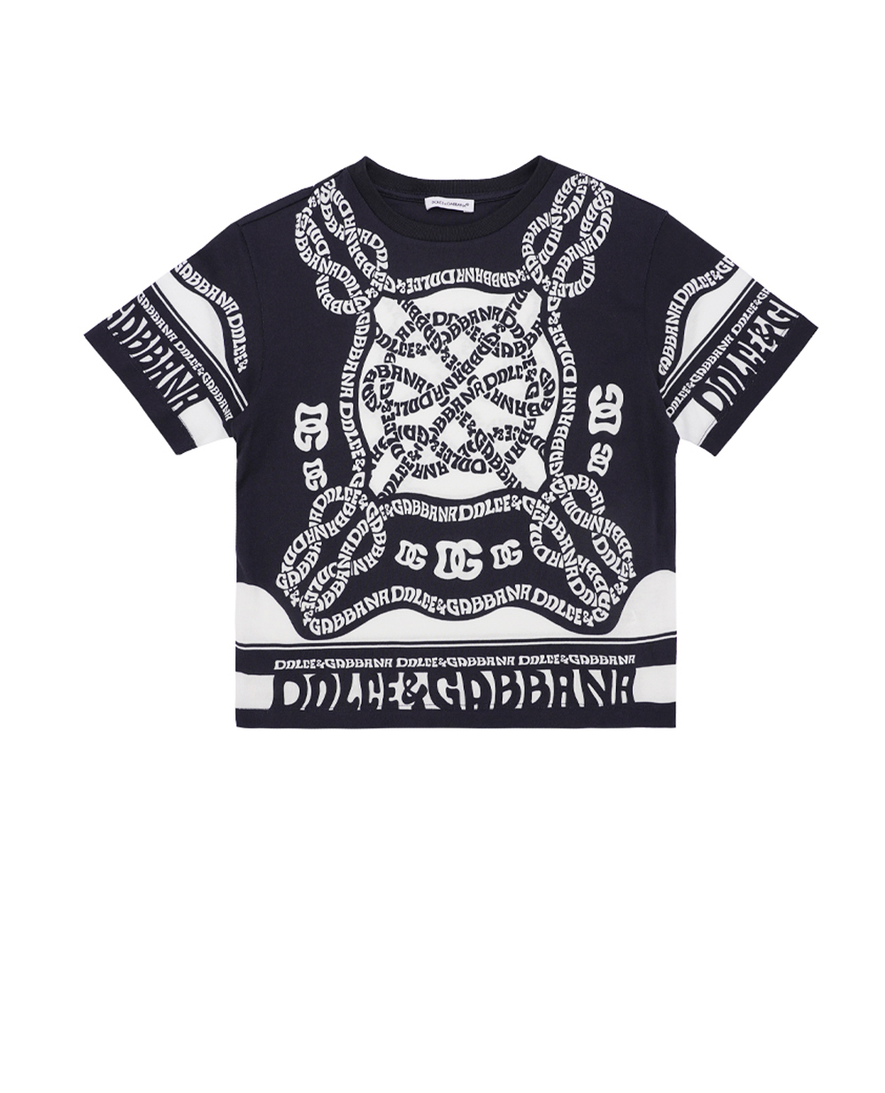 Дитяча футболка Dolce&Gabbana Kids L4JTEY-G7L0C-B, чорний колір • Купити в інтернет-магазині Kameron