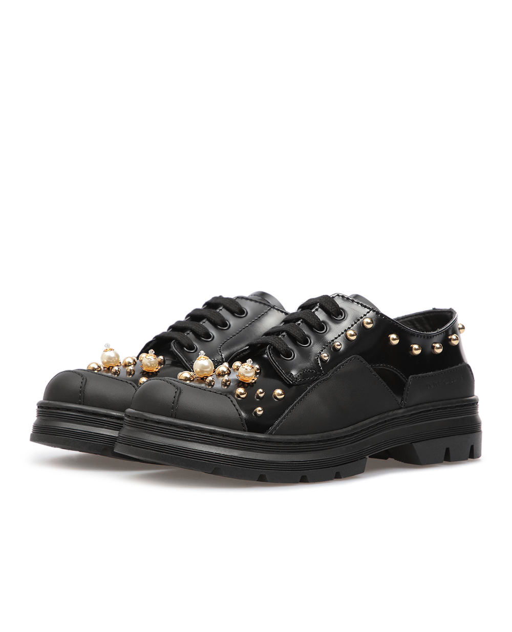 Кожаные дерби Dolce&Gabbana D10896-AJ398-M, черный цвет • Купить в интернет-магазине Kameron