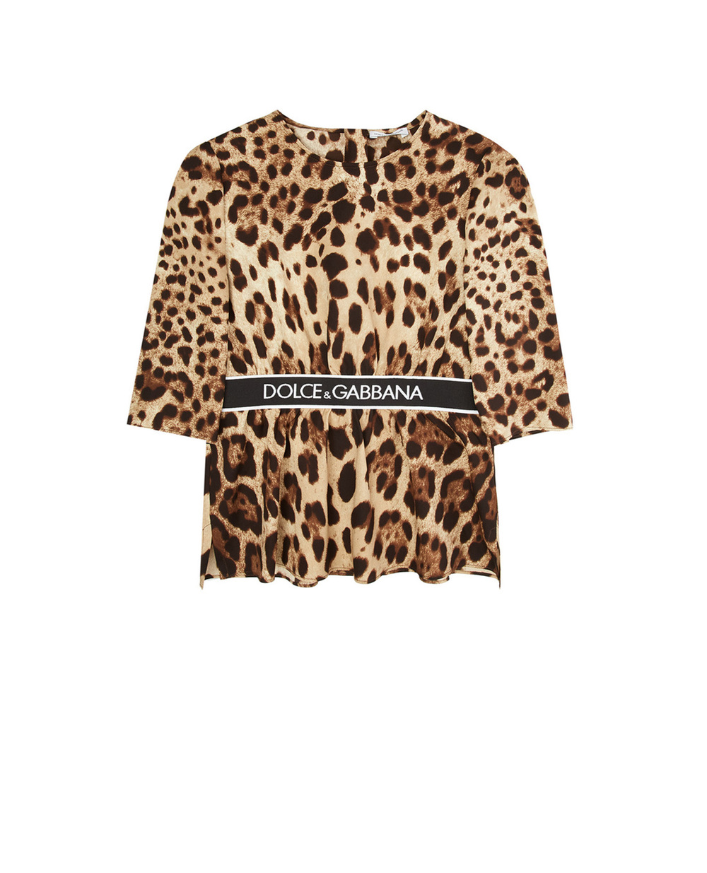 Детская шелковая блуза Dolce&Gabbana Kids L55S41-G7BIJ-B, бежевый цвет • Купить в интернет-магазине Kameron