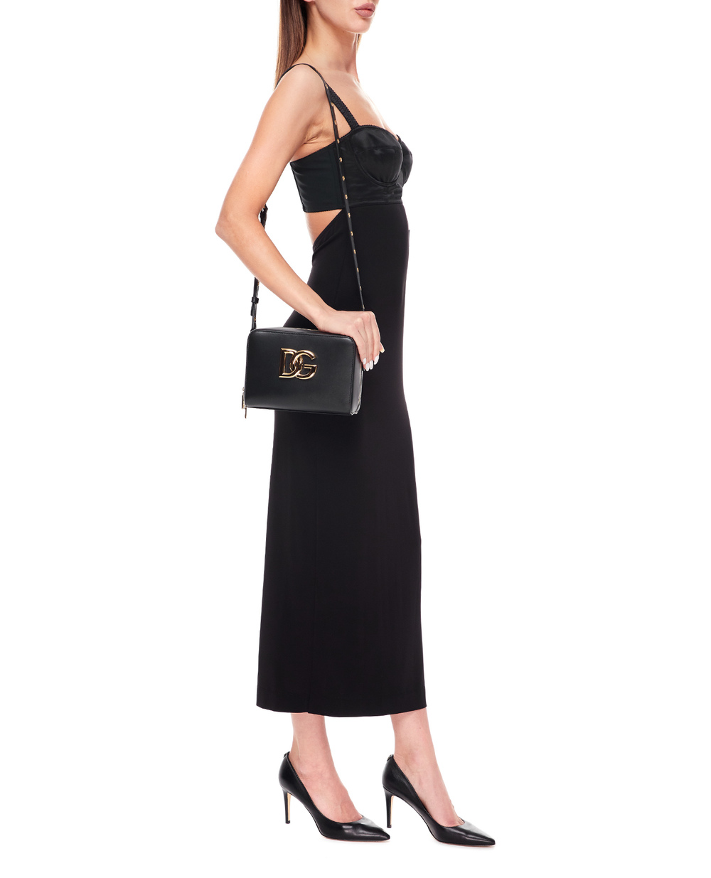 Шкіряна сумка Dolce&Gabbana BB7214-AW576, чорний колір • Купити в інтернет-магазині Kameron
