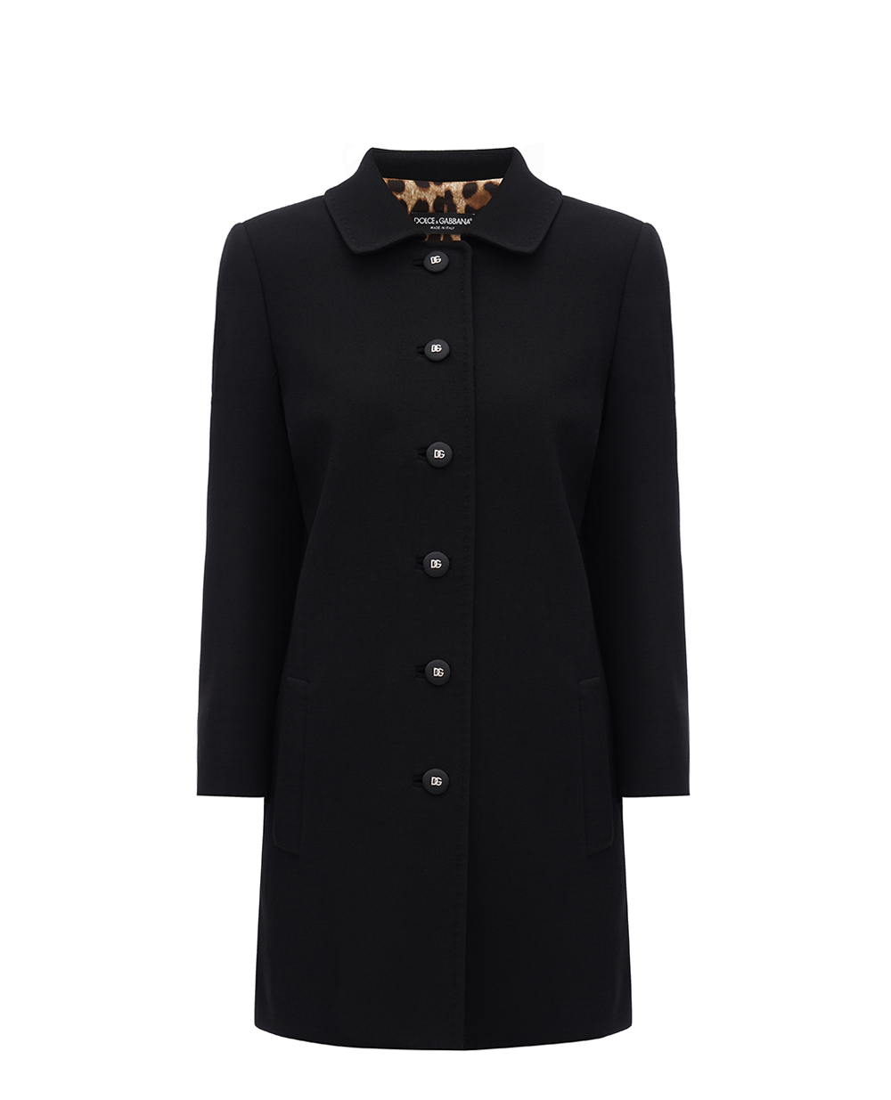 Пальто Dolce&Gabbana F0D1CT-FUBFX, чорний колір • Купити в інтернет-магазині Kameron