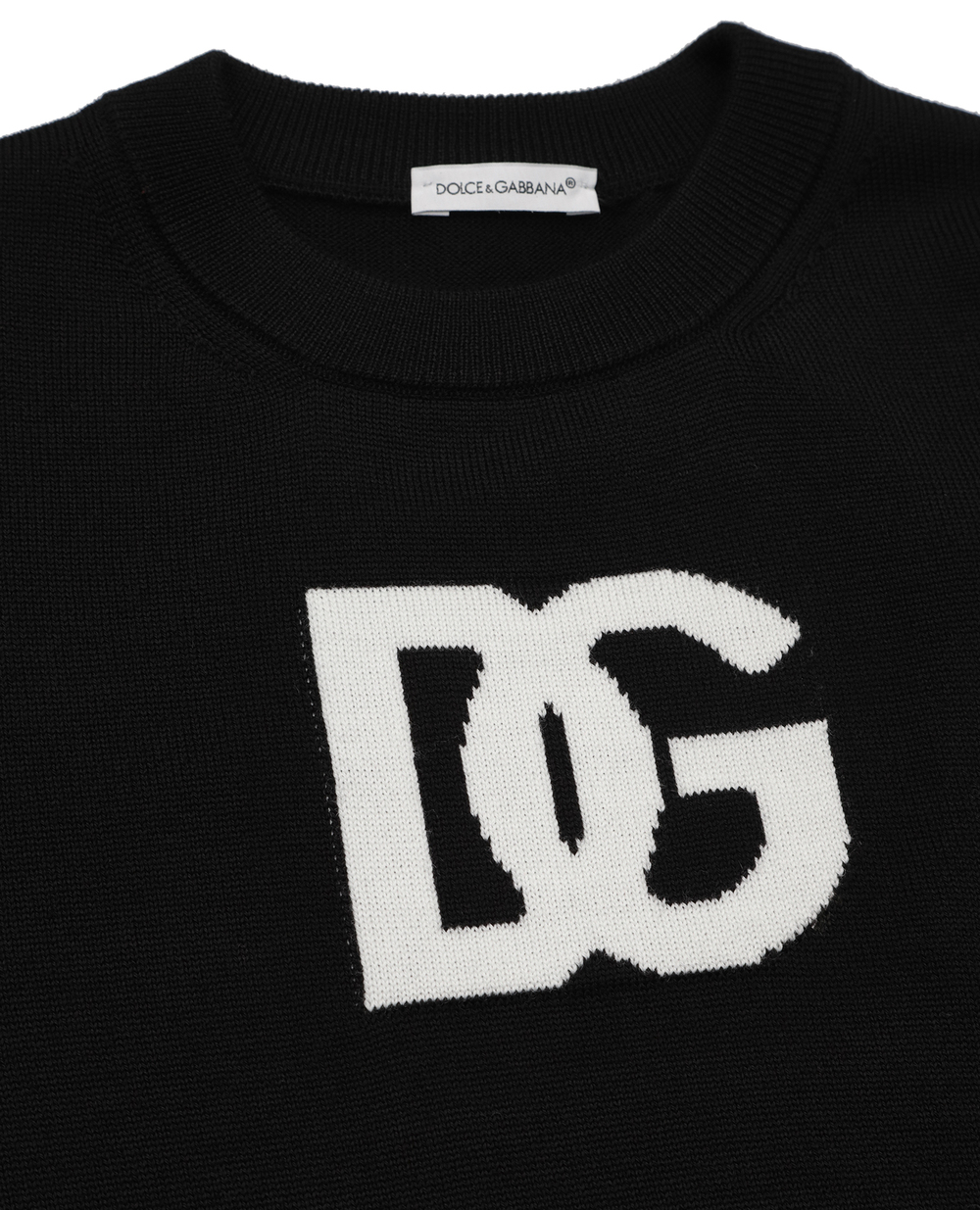 Дитячий вовняний джемпер Dolce&Gabbana Kids L4KWD4-JBVW5-S, чорний колір • Купити в інтернет-магазині Kameron