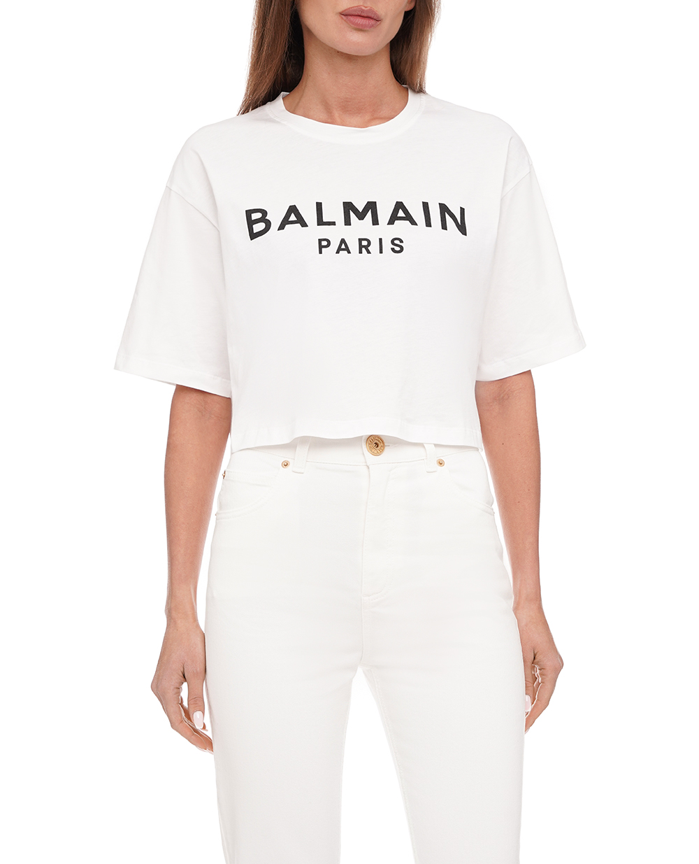 Футболка Balmain BF1EE020BB02, білий колір • Купити в інтернет-магазині Kameron
