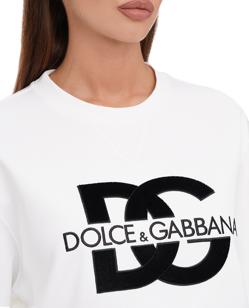 Свитшот Dolce&Gabbana F9R55Z-GDB7B, белый цвет • Купить в интернет-магазине Kameron