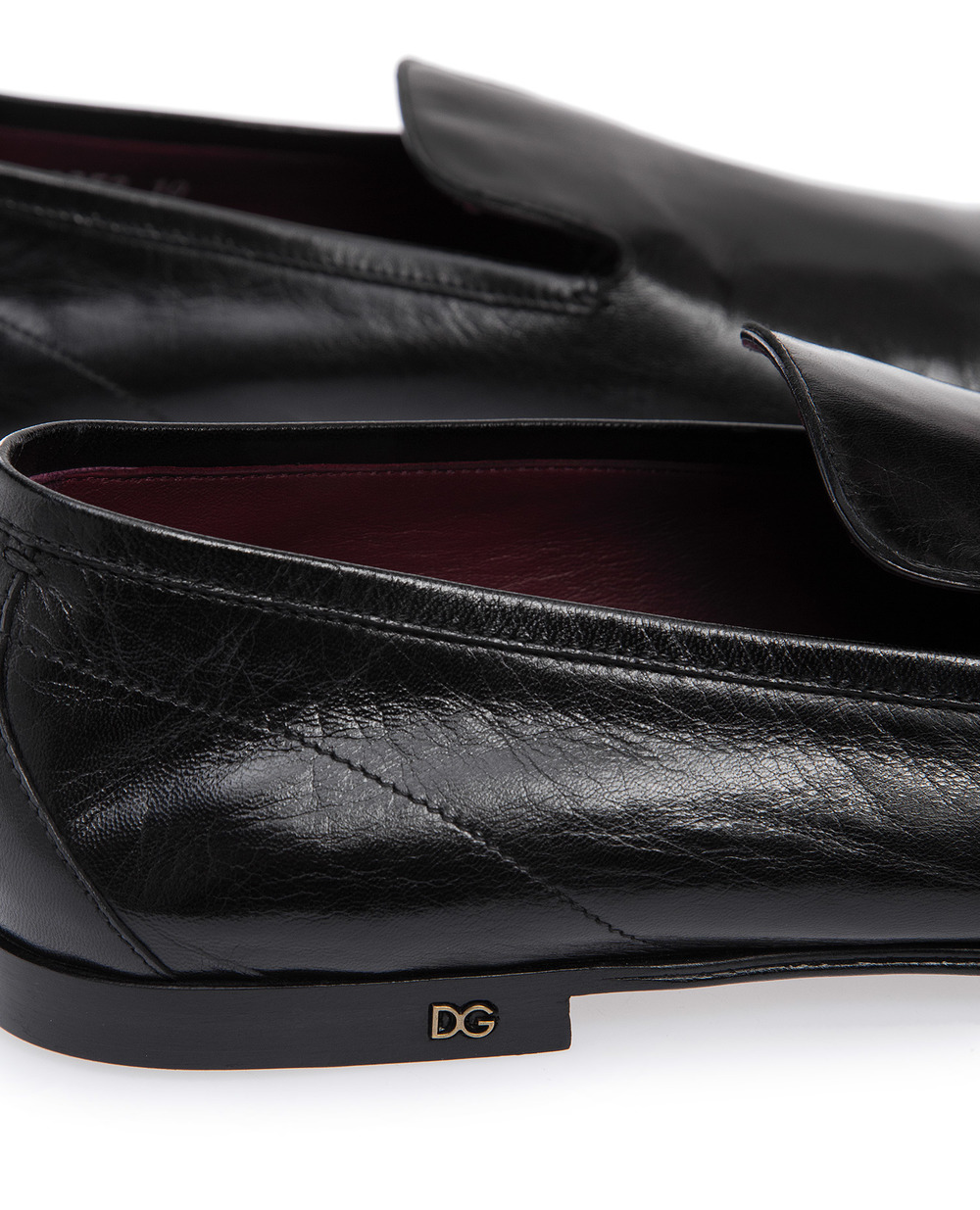 Кожаные слиперы Dolce&Gabbana A50352-AX199, черный цвет • Купить в интернет-магазине Kameron