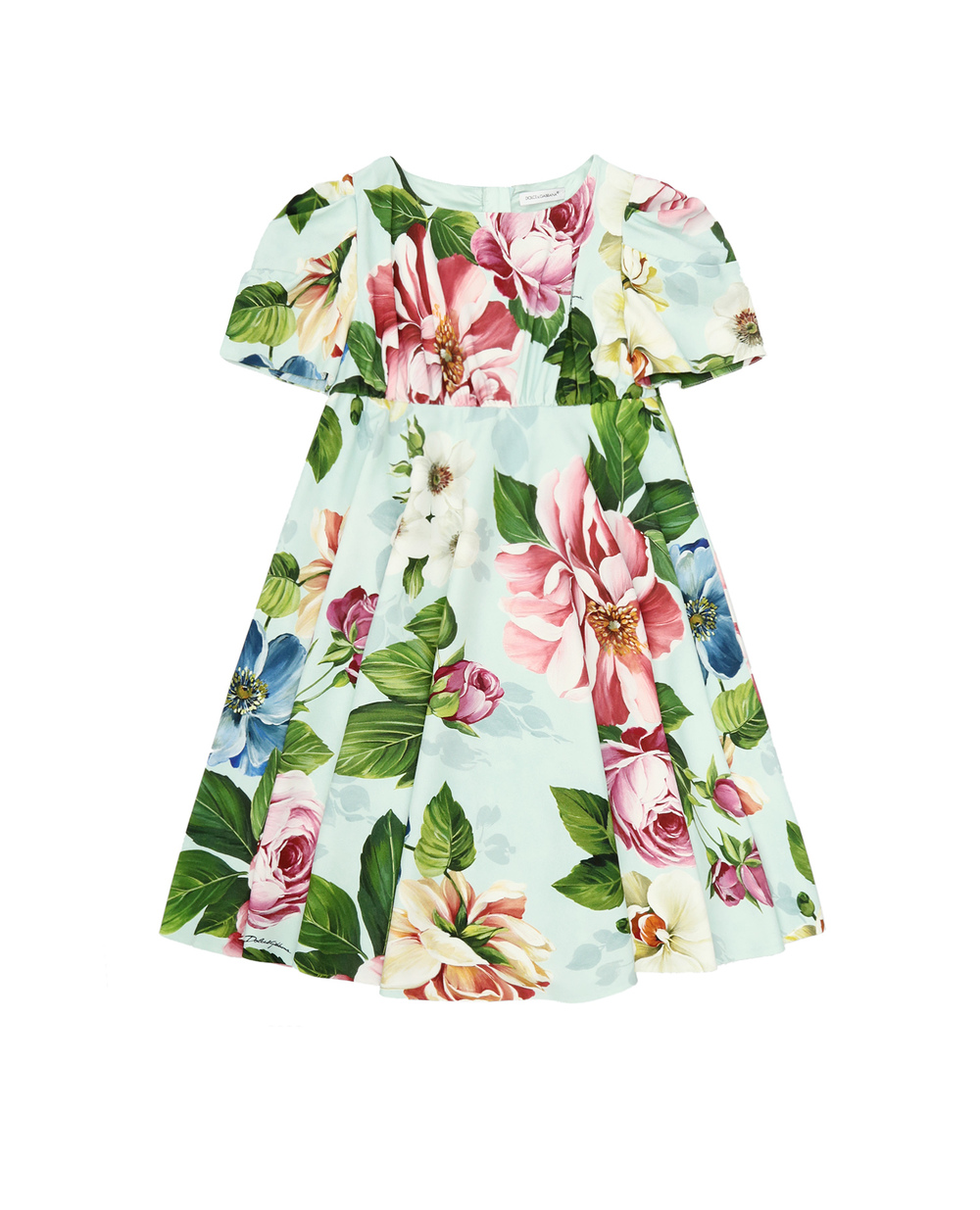 Платье Dolce&Gabbana Kids L52DE7-FSRMJ-S, бирюзовый цвет • Купить в интернет-магазине Kameron