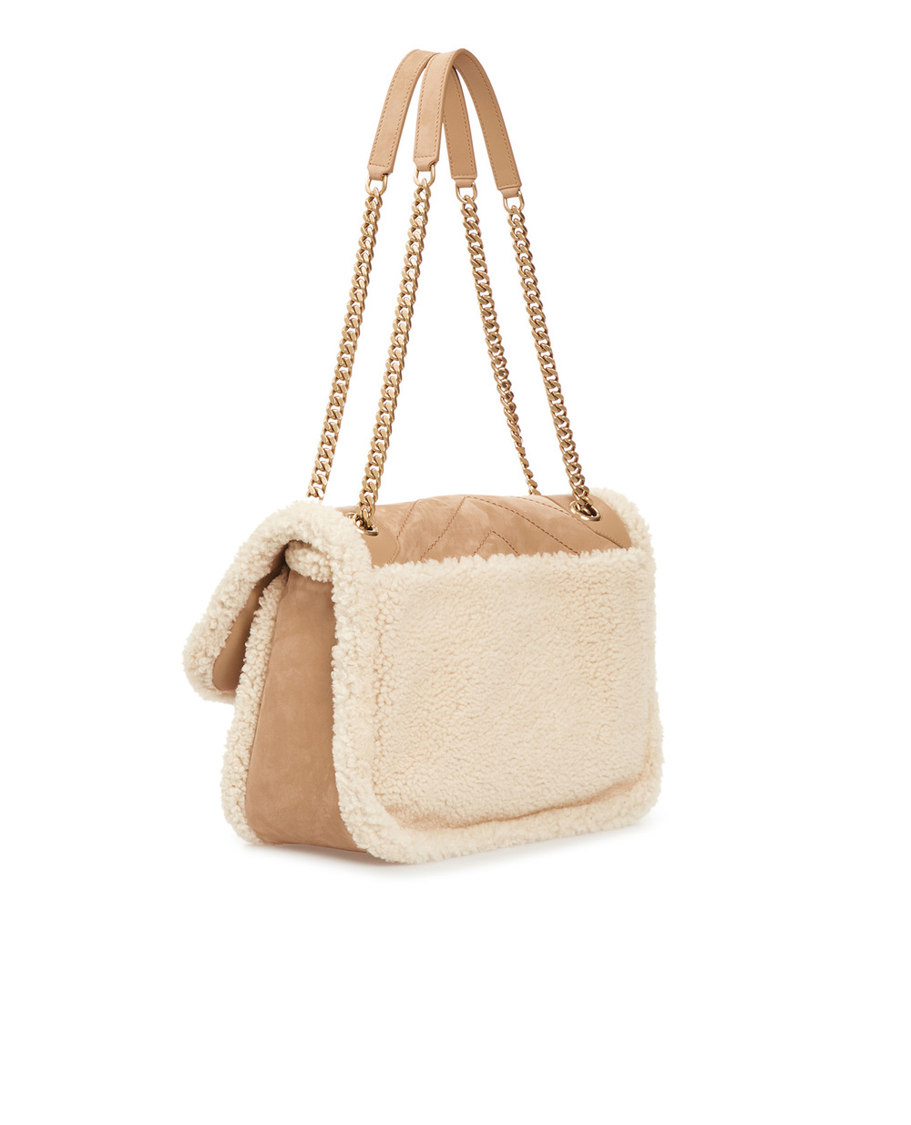Замшевая сумка Niki Medium Saint Laurent 633187-BTO8W, бежевый цвет • Купить в интернет-магазине Kameron