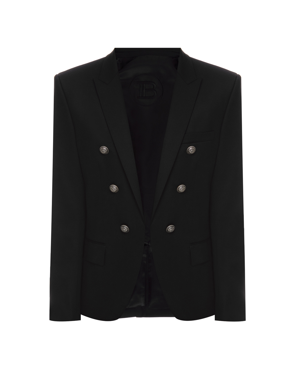 Шерстяной пиджак Balmain UH07110W074, черный цвет • Купить в интернет-магазине Kameron