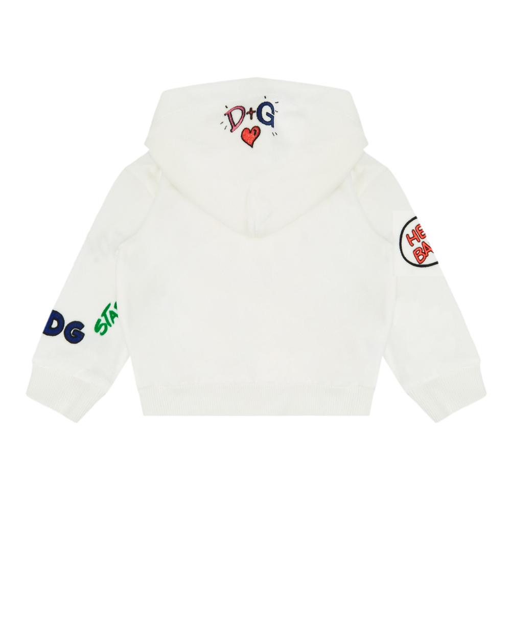 Детский худи Dolce&Gabbana Kids L1JW9M-G7WZI-, белый цвет • Купить в интернет-магазине Kameron