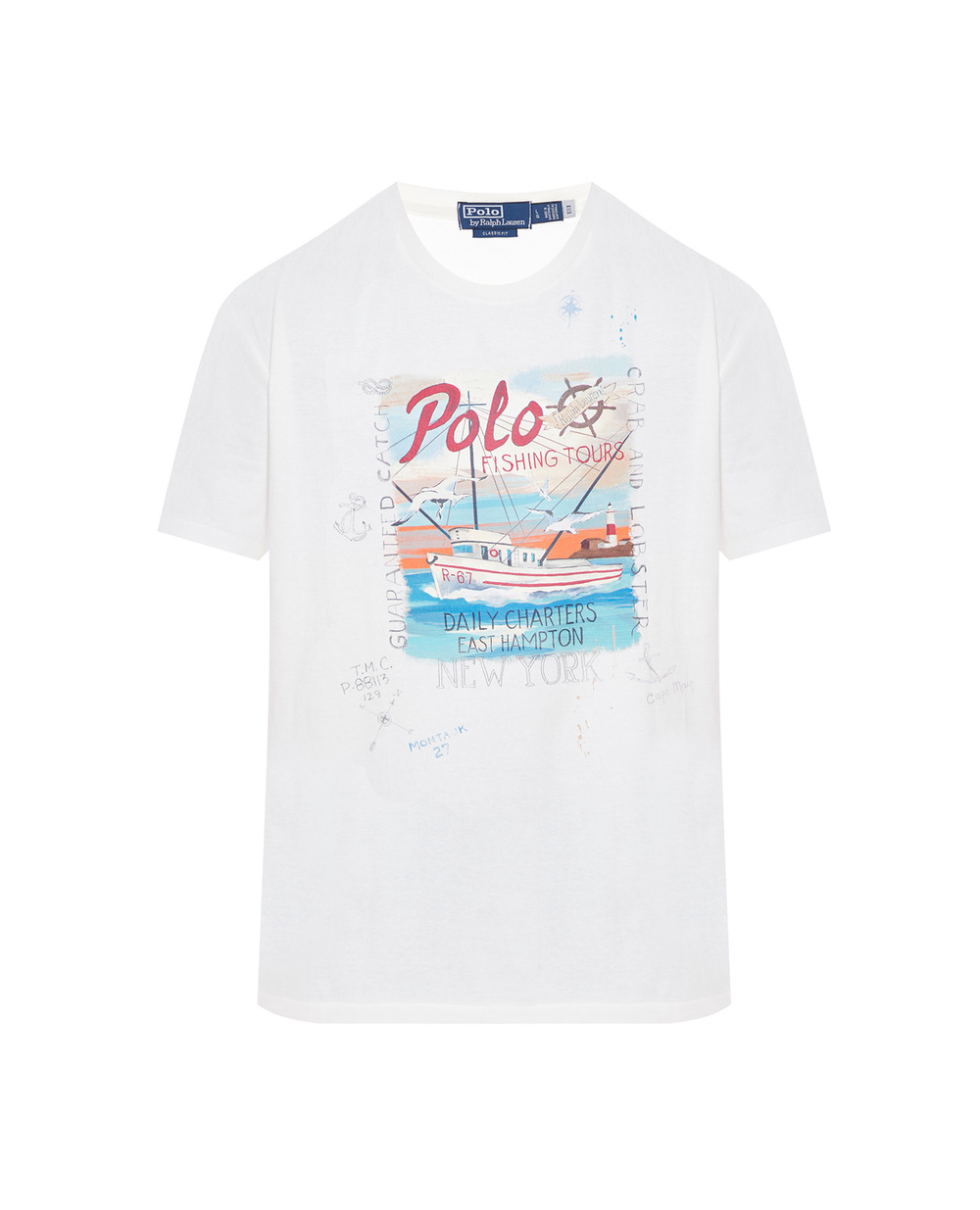 Футболка Polo Ralph Lauren 710909920001, белый цвет • Купить в интернет-магазине Kameron