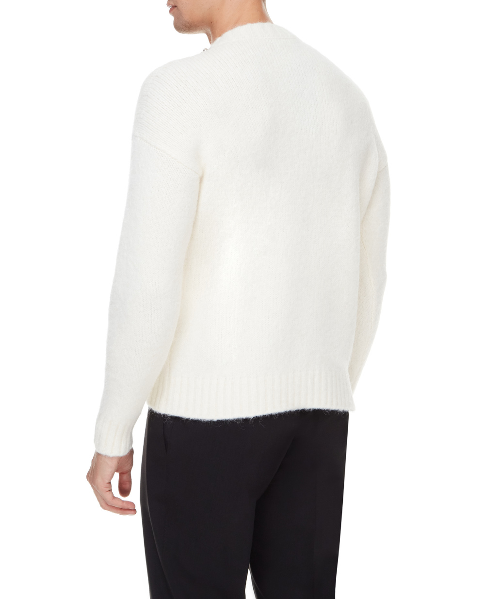 Шерстяной свитер Dolce&Gabbana GXG48Z-JCMG0, белый цвет • Купить в интернет-магазине Kameron
