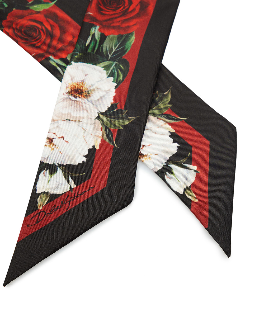 Шелковый платок Dolce&Gabbana FS215A-GDW17, черный цвет • Купить в интернет-магазине Kameron