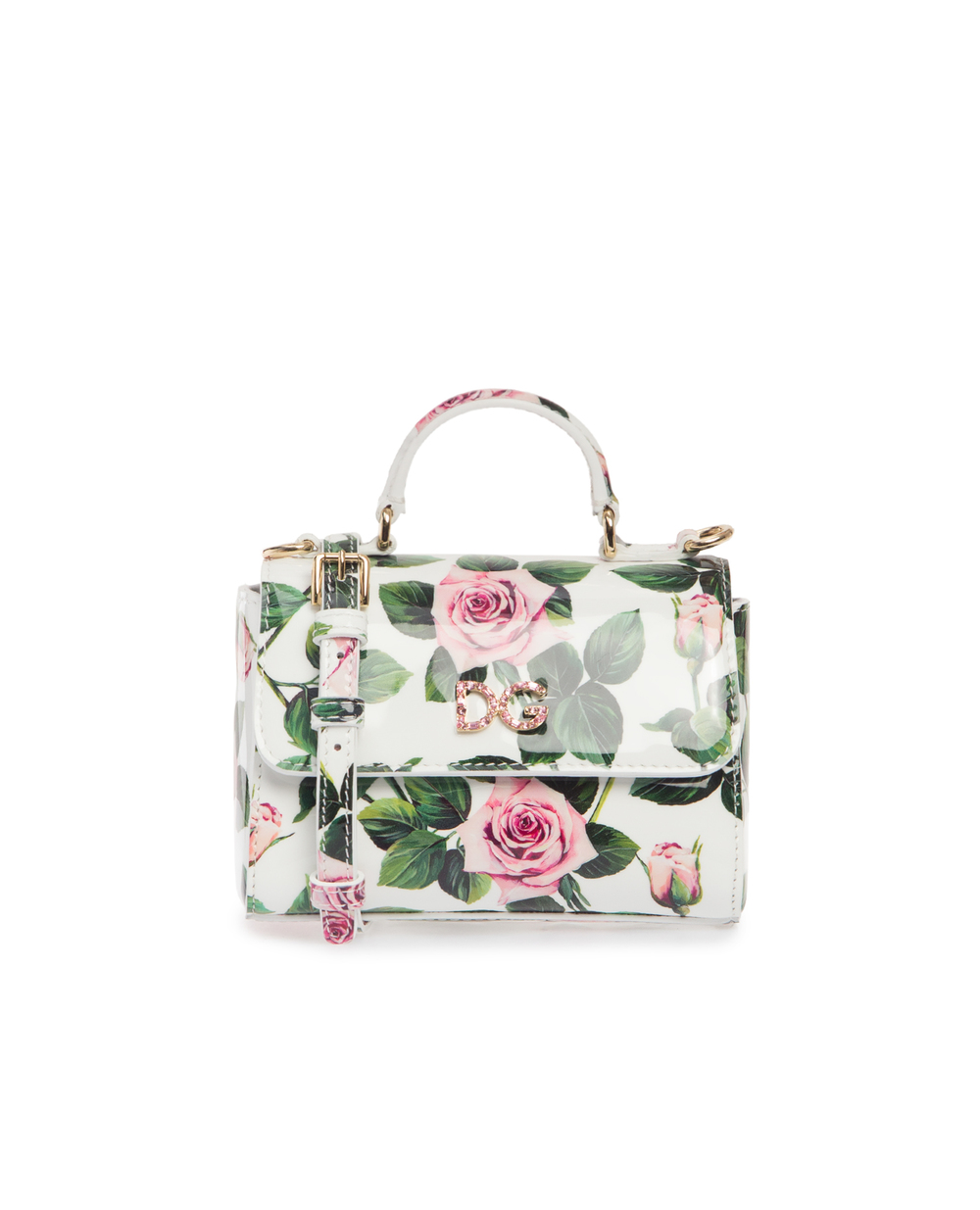 Лаковая сумка Dolce&Gabbana EB0103-AK809, белый цвет • Купить в интернет-магазине Kameron