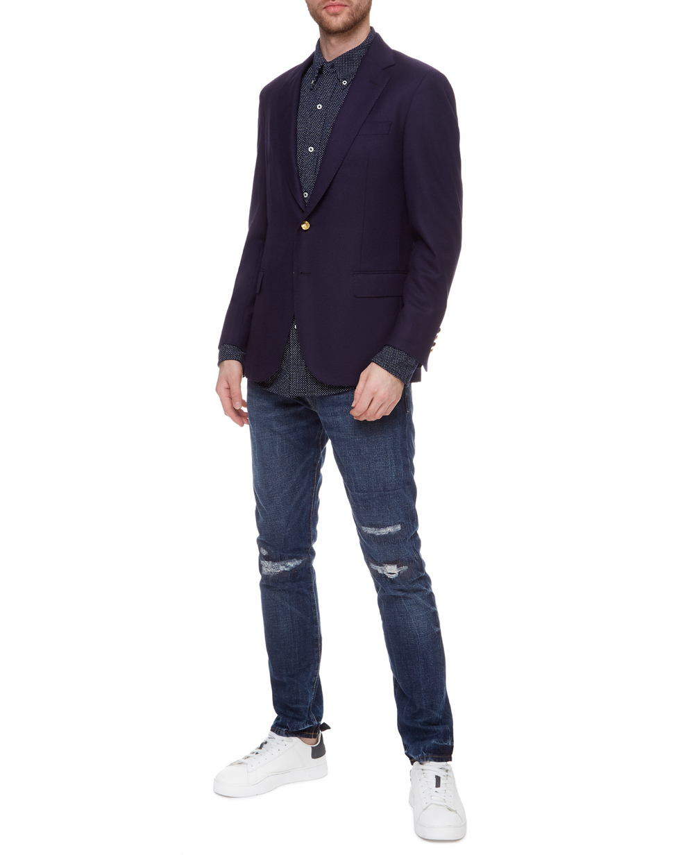Вовняний піджак Polo Ralph Lauren 715512095001, синій колір • Купити в інтернет-магазині Kameron