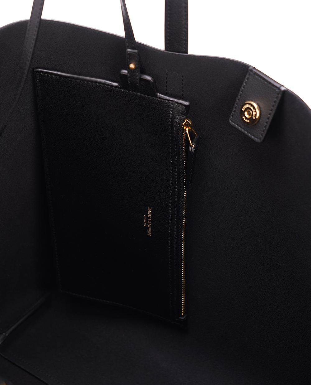 Шкіряна сумка Shopping Bag Saint Laurent 600281-CSV0J, чорний колір • Купити в інтернет-магазині Kameron