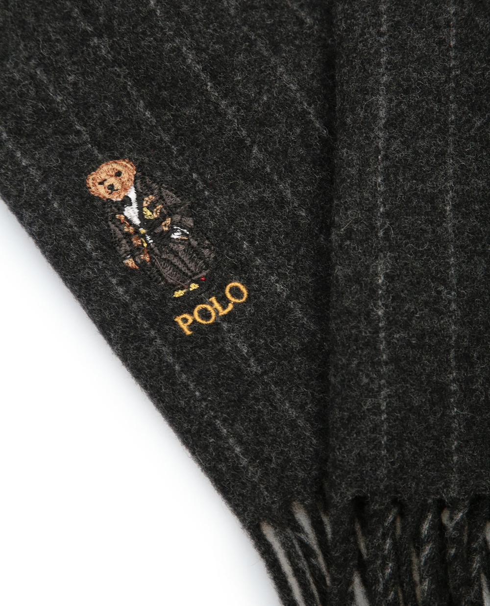 Шерстяной шарф Polo Ralph Lauren 449823796002, серый цвет • Купить в интернет-магазине Kameron