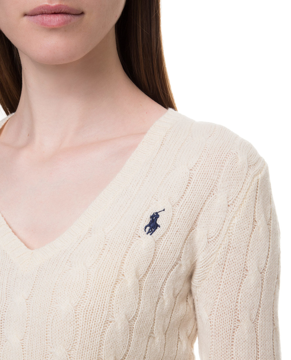 Шерстяной пуловер Polo Ralph Lauren 211508656015FW19, белый цвет • Купить в интернет-магазине Kameron
