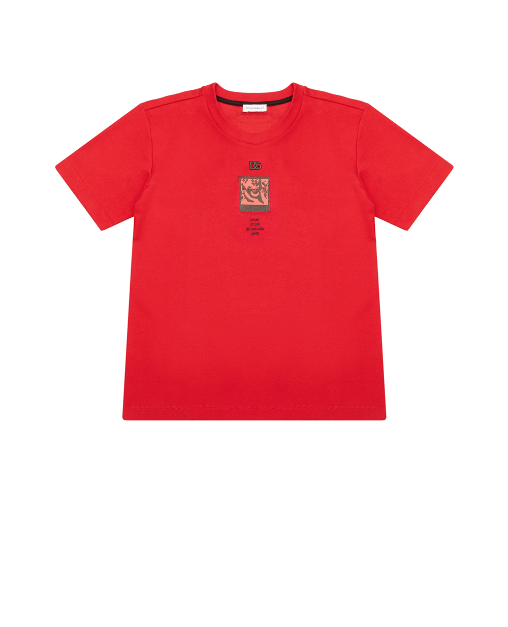 Футболка Dolce&Gabbana Kids L4JTED-G7BTH-B, красный цвет • Купить в интернет-магазине Kameron