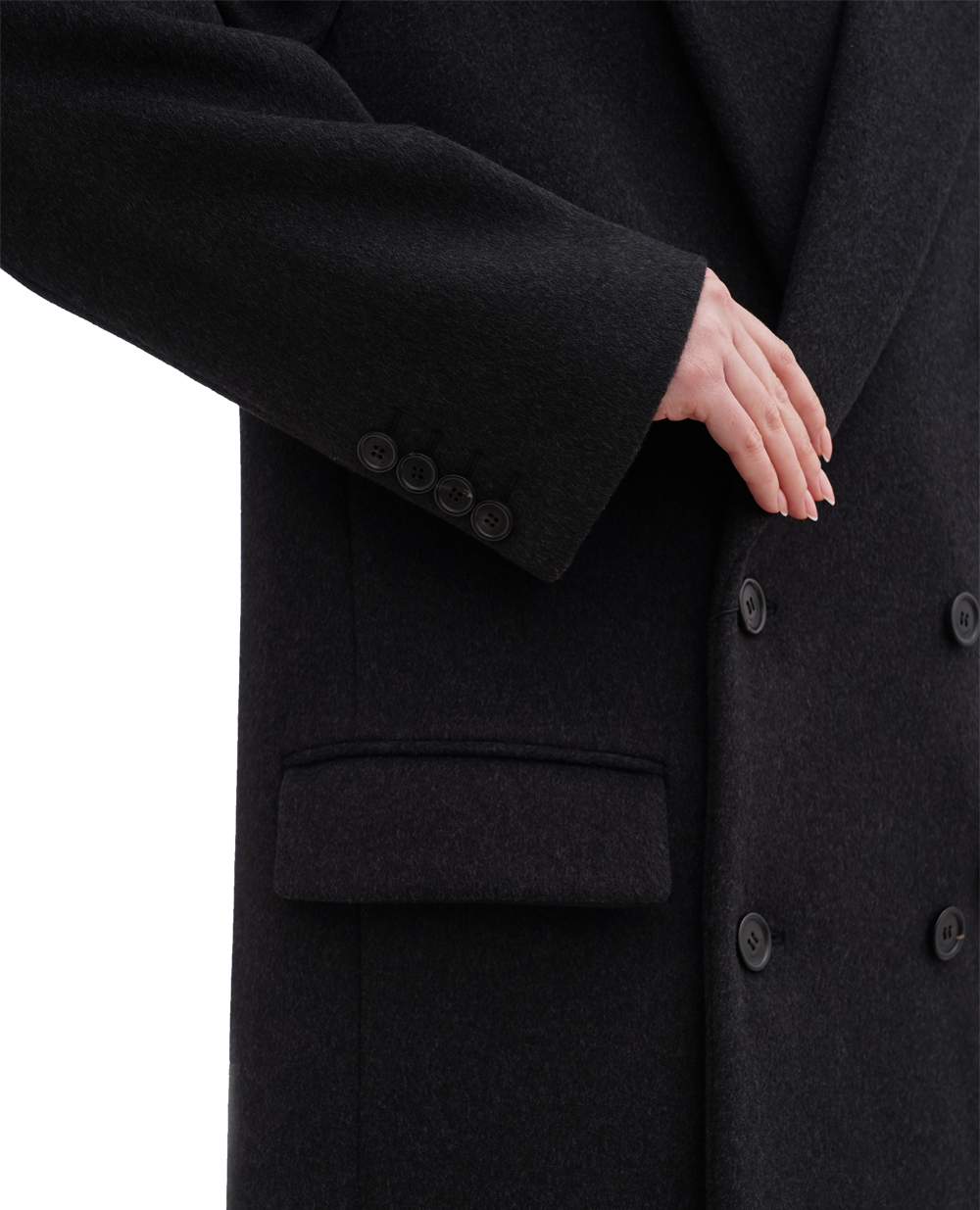 Пальто Saint Laurent 753769-Y060R, темно-серый цвет • Купить в интернет-магазине Kameron
