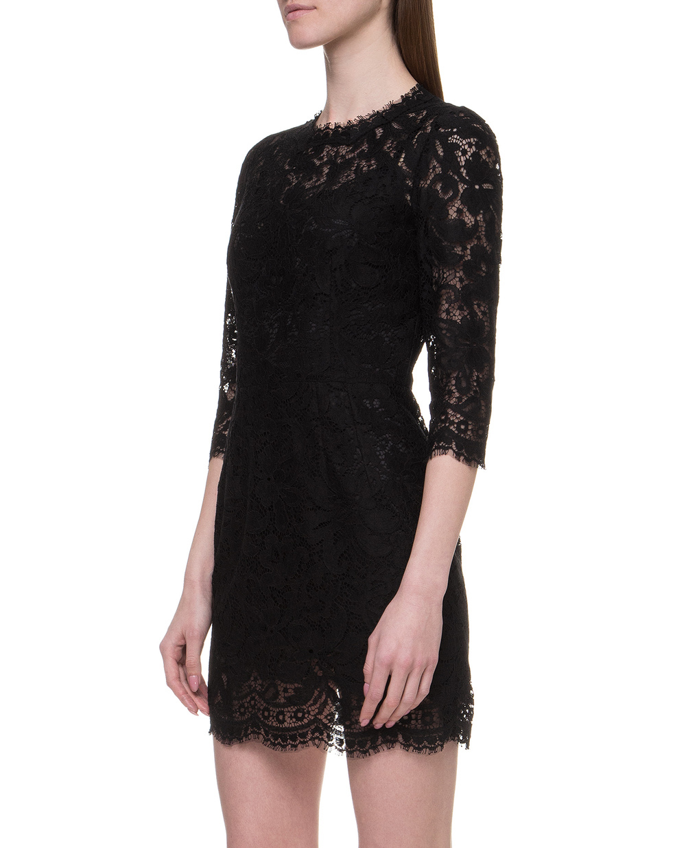 Мереживне плаття Dolce&Gabbana F6F1TT-HLMS5, чорний колір • Купити в інтернет-магазині Kameron