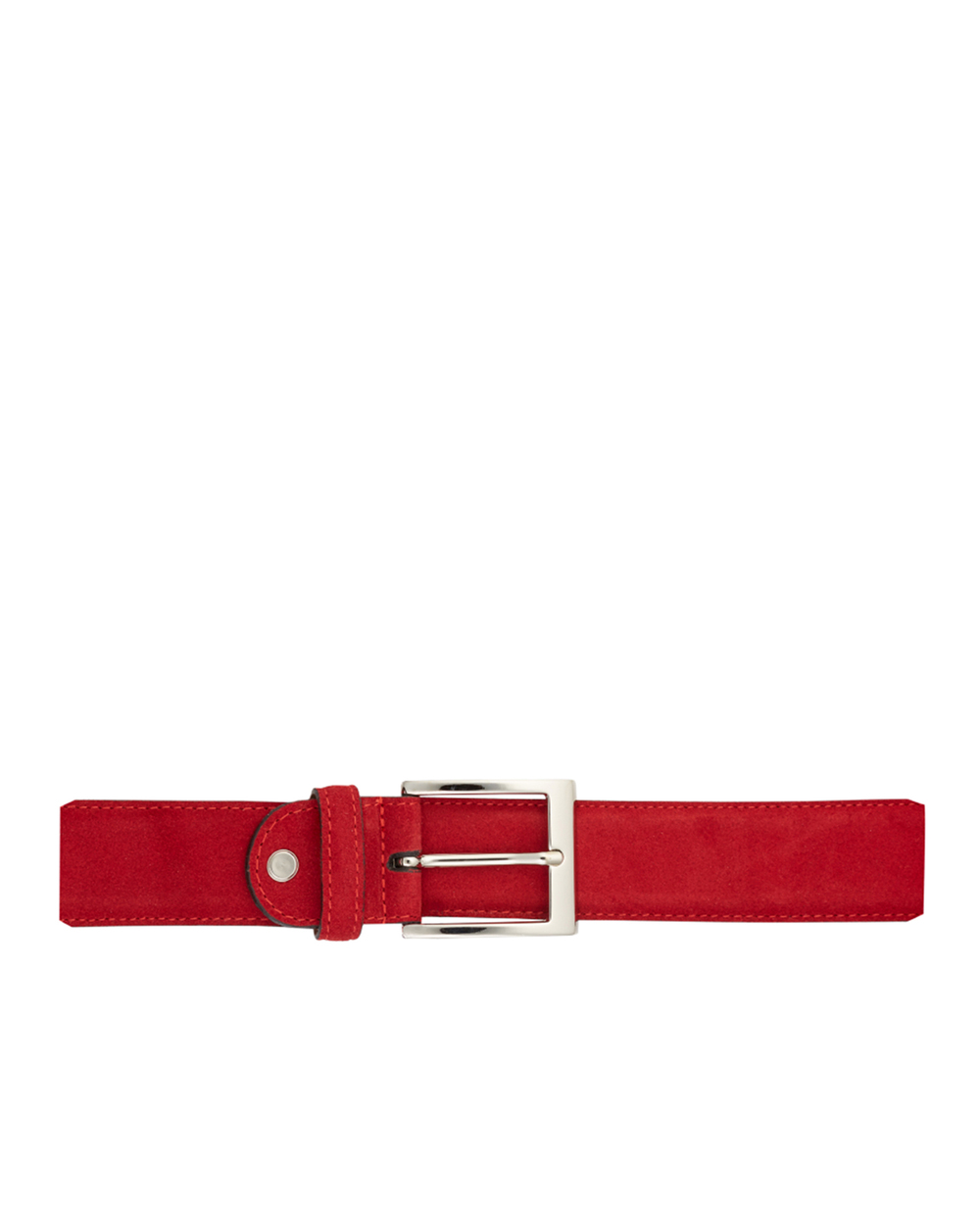 Замшевый ремень ISAIA FB0070.PLF04, красный цвет • Купить в интернет-магазине Kameron