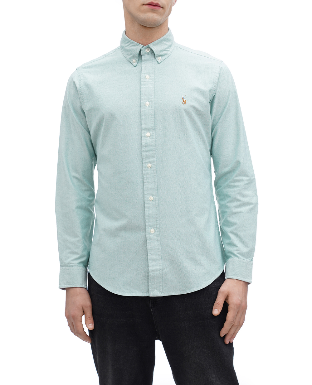Рубашка Polo Ralph Lauren 710922271001, зеленый цвет • Купить в интернет-магазине Kameron