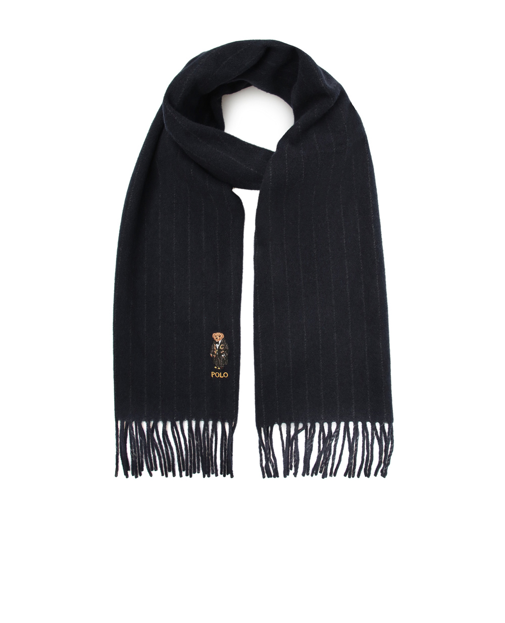Шерстяной шарф Polo Ralph Lauren 449823796003, синий цвет • Купить в интернет-магазине Kameron