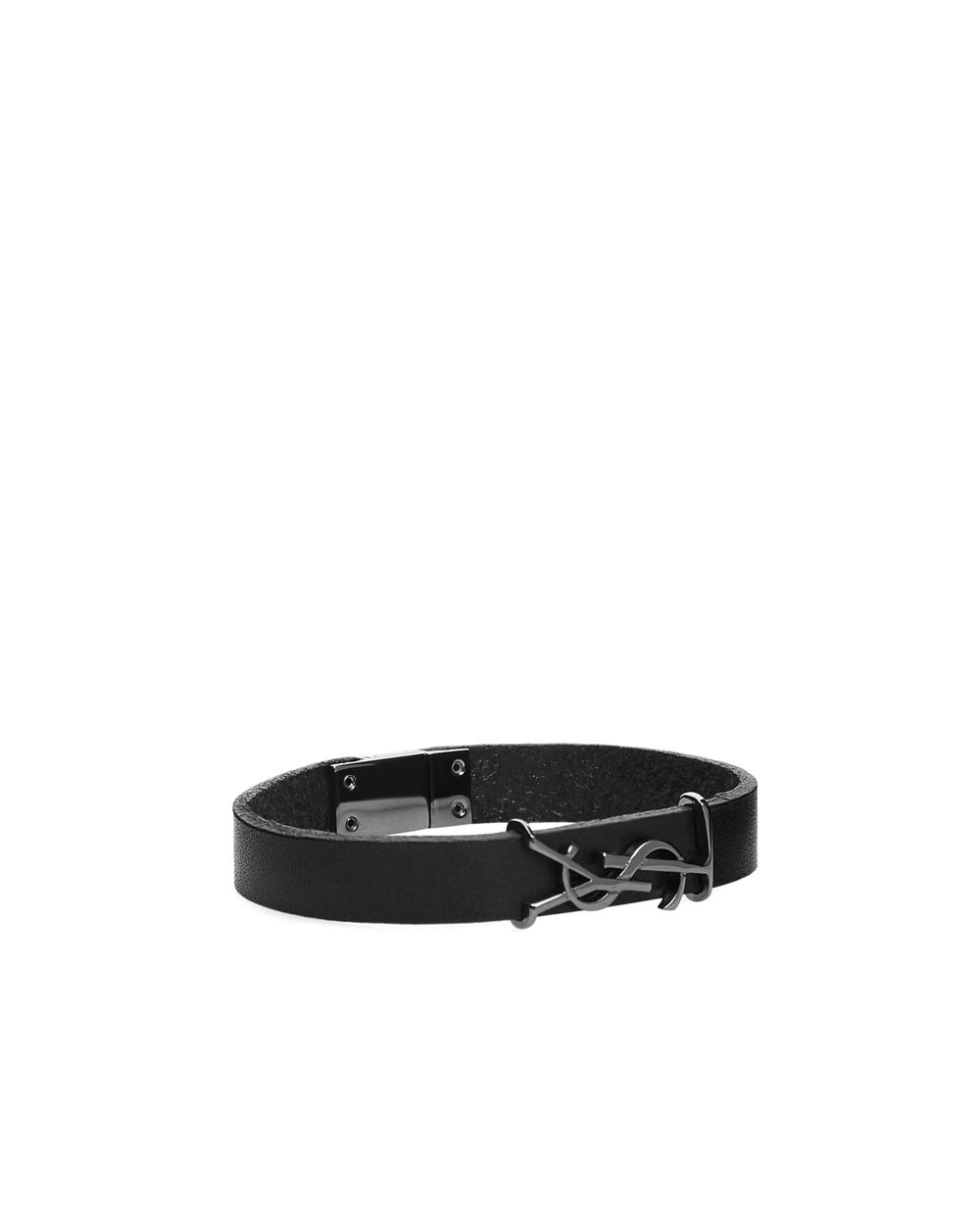 Шкіряний браслет Saint Laurent 559355-0IH0R-, чорний колір • Купити в інтернет-магазині Kameron