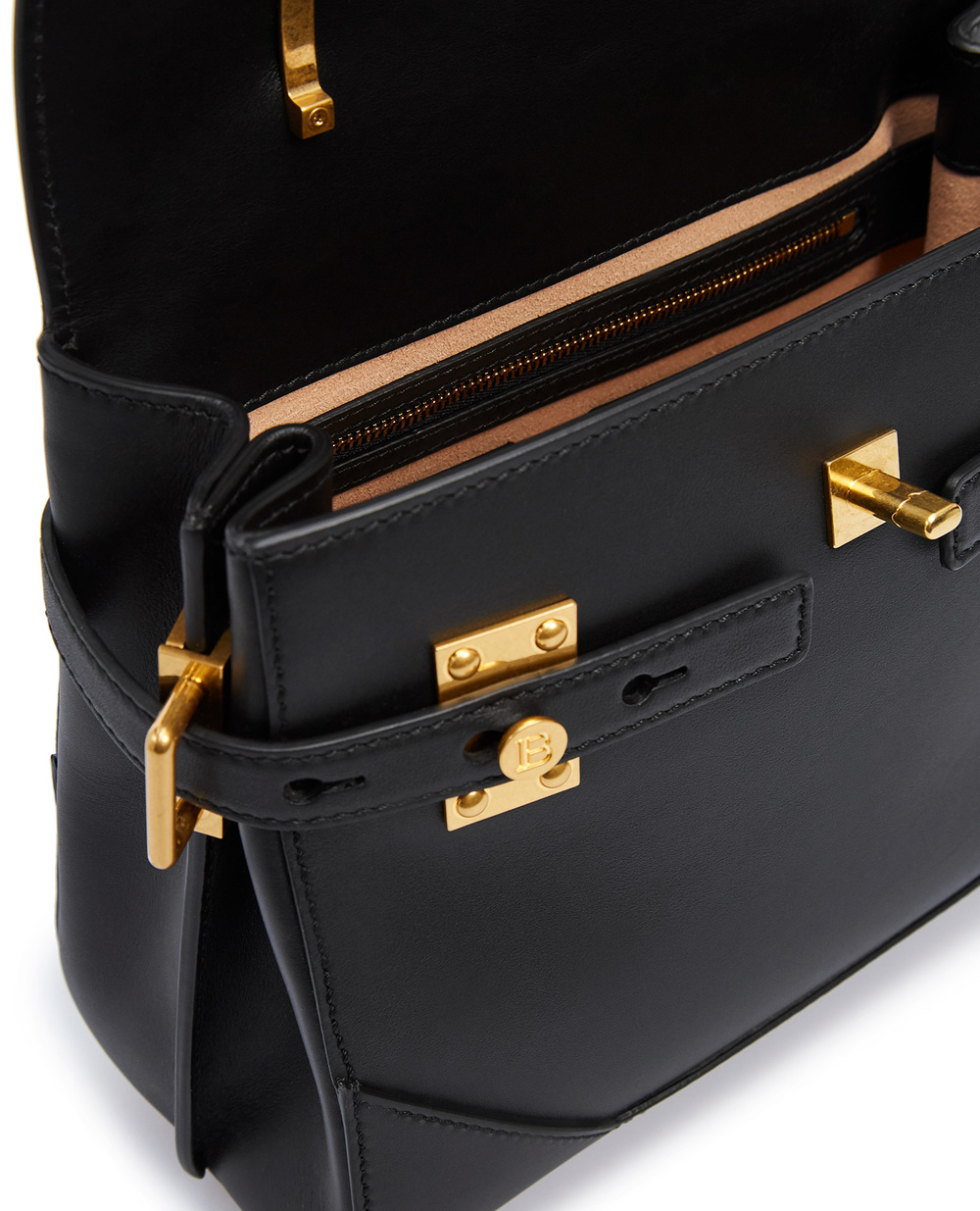 Шкіряна сумка Balmain VN1S526LVPT, чорний колір • Купити в інтернет-магазині Kameron