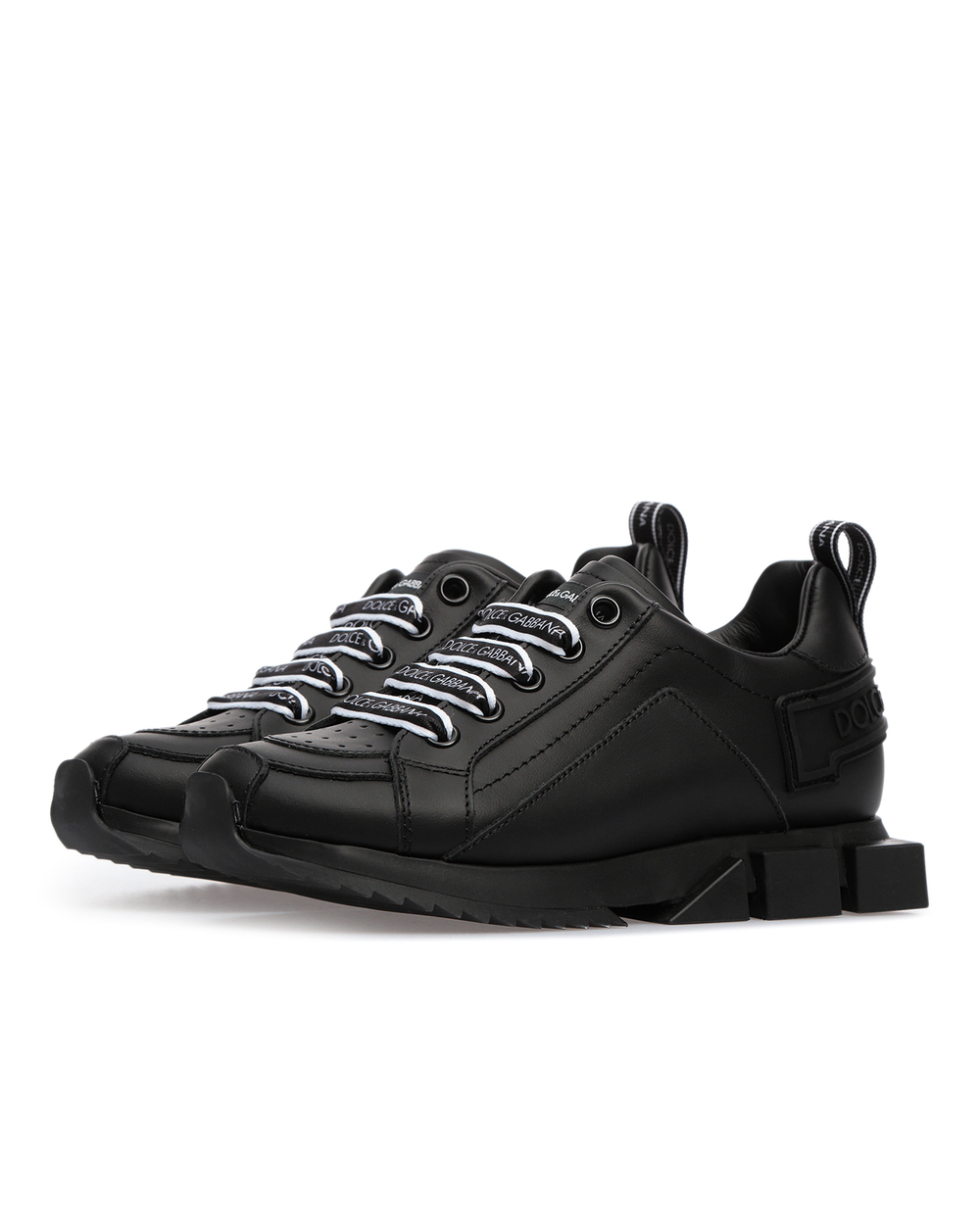 Кожаные кроссовки Dolce&Gabbana DA0711-A3444-L, черный цвет • Купить в интернет-магазине Kameron