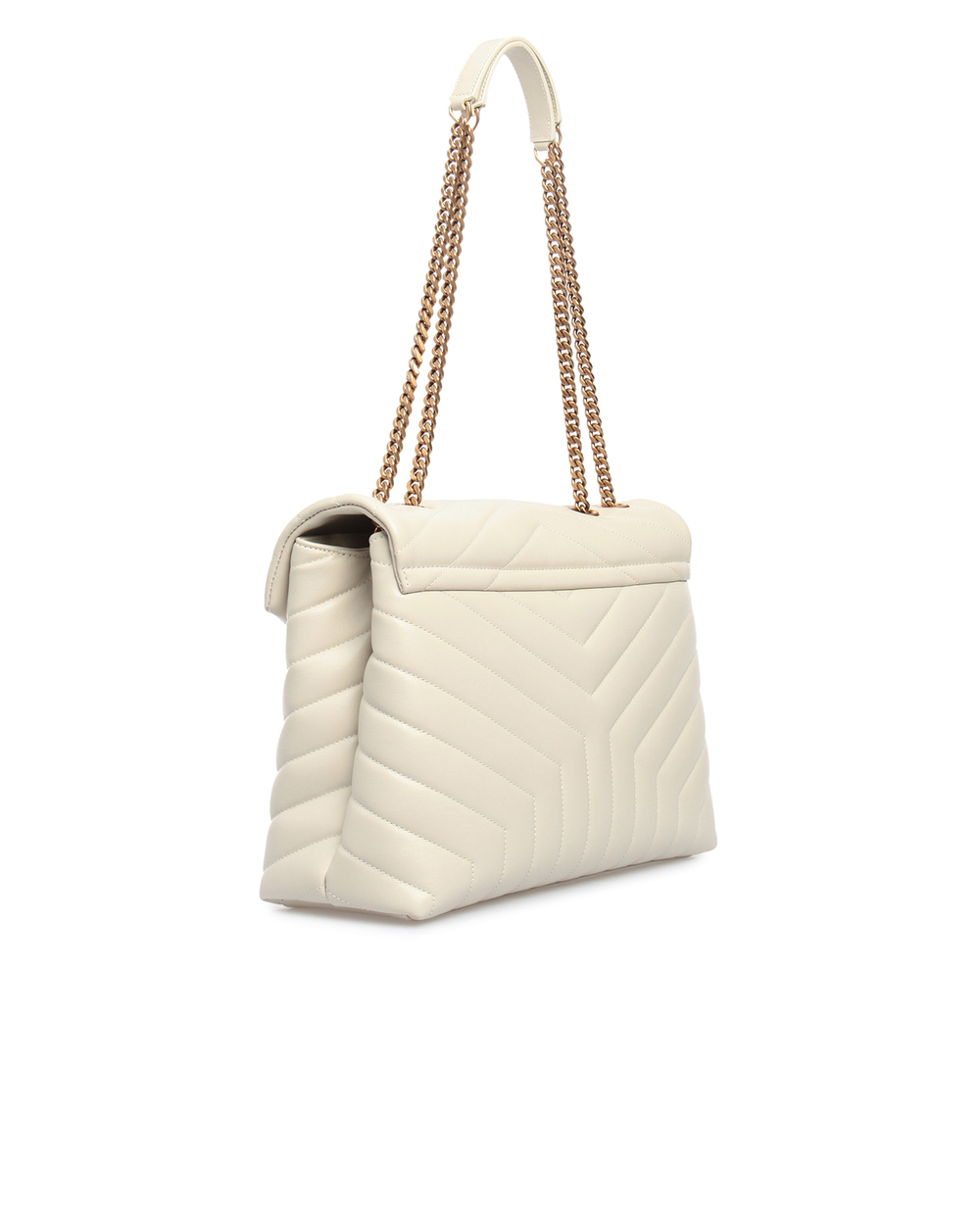 Шкіряна сумка Loulou Medium Saint Laurent 574946-DV727-, білий колір • Купити в інтернет-магазині Kameron
