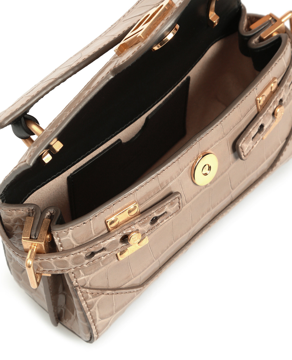 Кожаная сумка Balmain XN1AE716LVCW, бежевый цвет • Купить в интернет-магазине Kameron