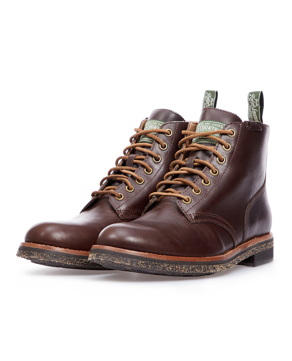 Кожаные ботинки Polo Ralph Lauren 812764284001, коричневый цвет • Купить в интернет-магазине Kameron