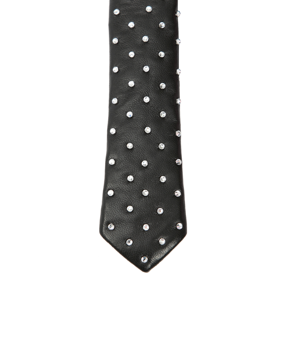 Шкіряна краватка Saint Laurent 579754-3YA26, чорний колір • Купити в інтернет-магазині Kameron