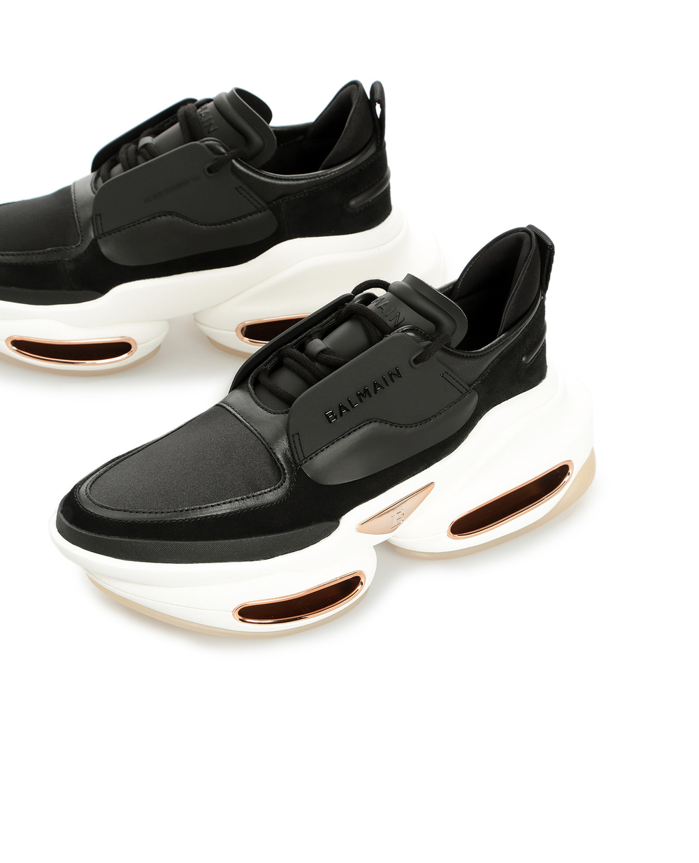 Шкіряні кросівки Balmain XN1VI541LSHD, чорний колір • Купити в інтернет-магазині Kameron