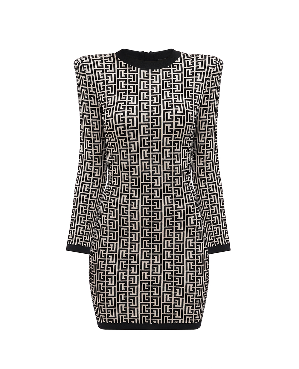 Шерстяное платье Balmain BF1R8072KB02, черный цвет • Купить в интернет-магазине Kameron