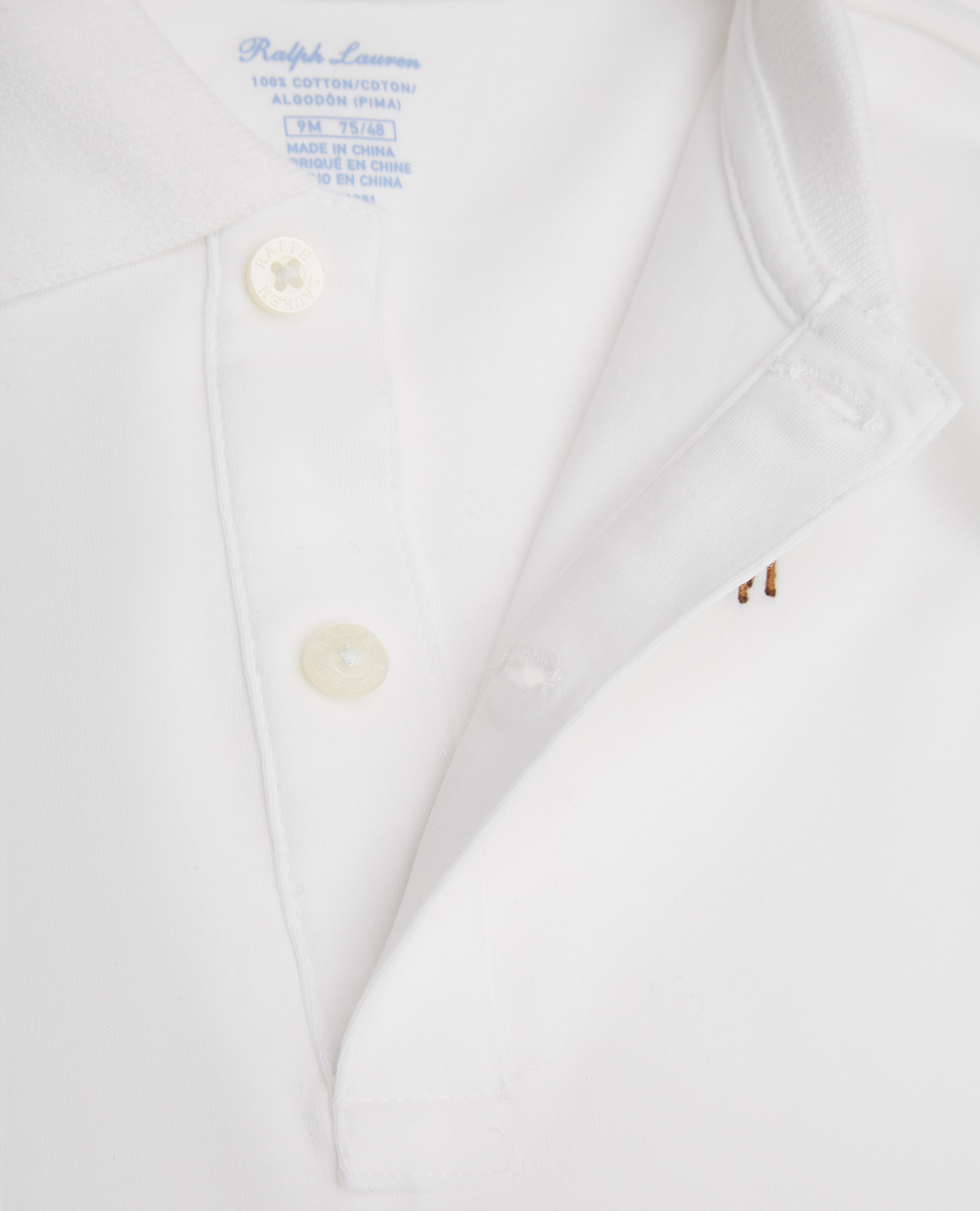 Чоловічок Polo Ralph Lauren Kids 320565717001, білий колір • Купити в інтернет-магазині Kameron
